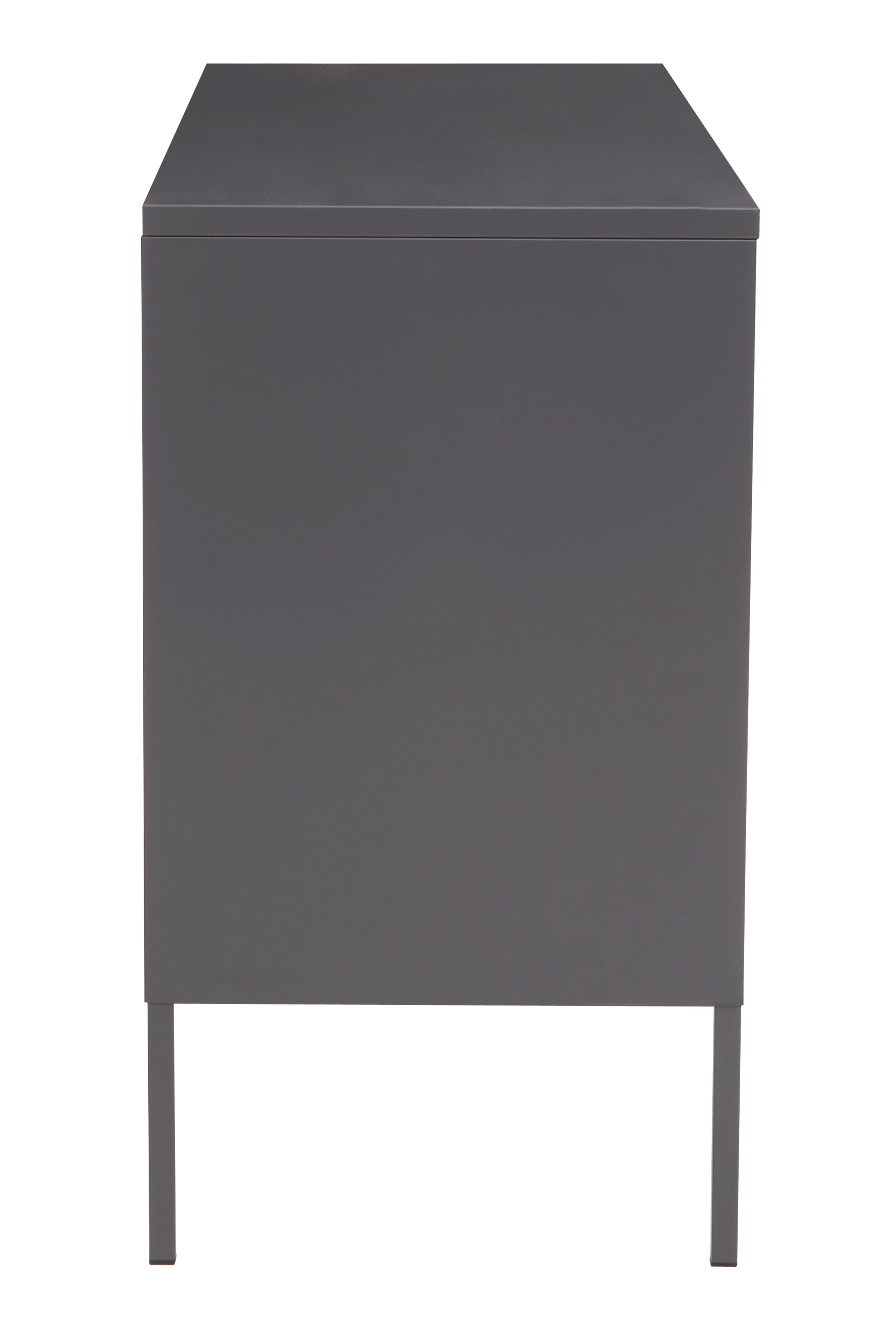 Acier Grey Metal & Clear Glass Sideboard